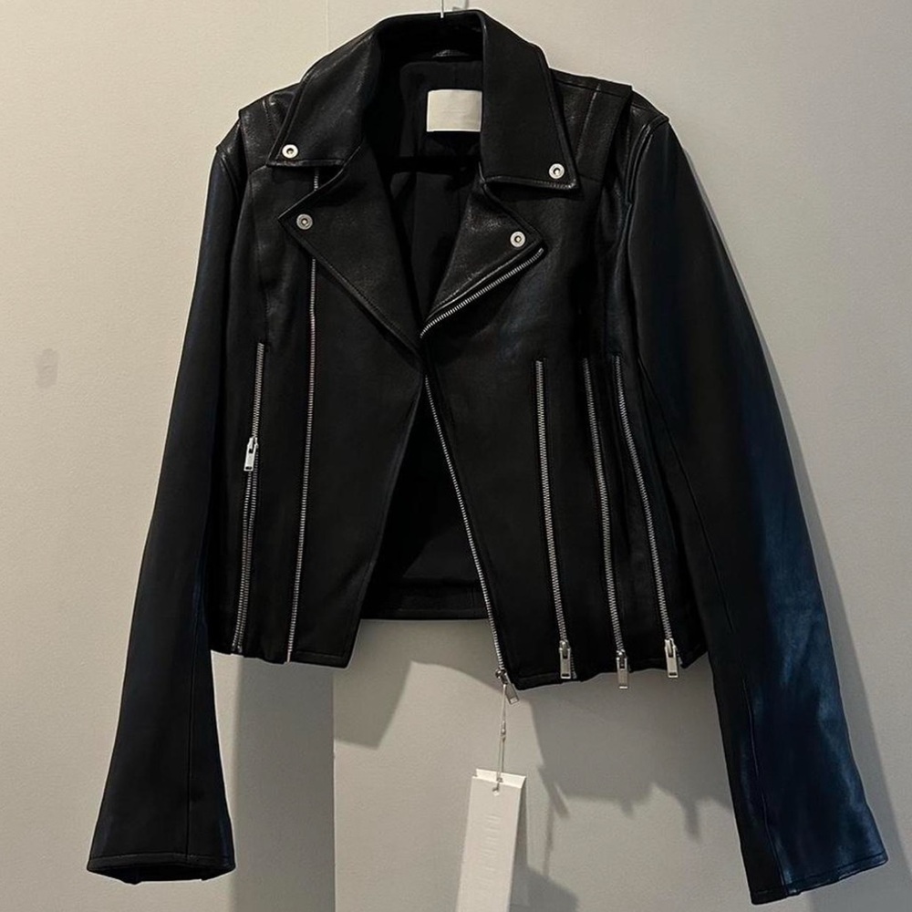 NWT Dion Lee Leather Corset Zip Up Biker Jacket